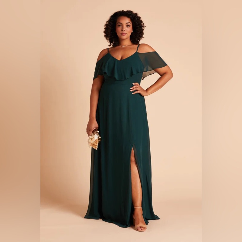 Birdy Grey JANE CONVERTIBLE DRESS CHIFFON EMERALD Curve 1X NEW NWT BRIDESMAID